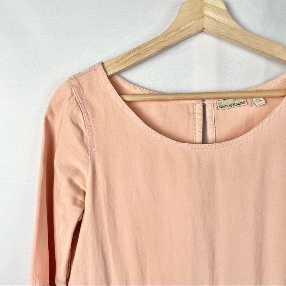 Anthropologie Holding Horses Pink Ombre Lilibet Raw Hem Babydoll Mini Dress 2 - Picture 6 of 6